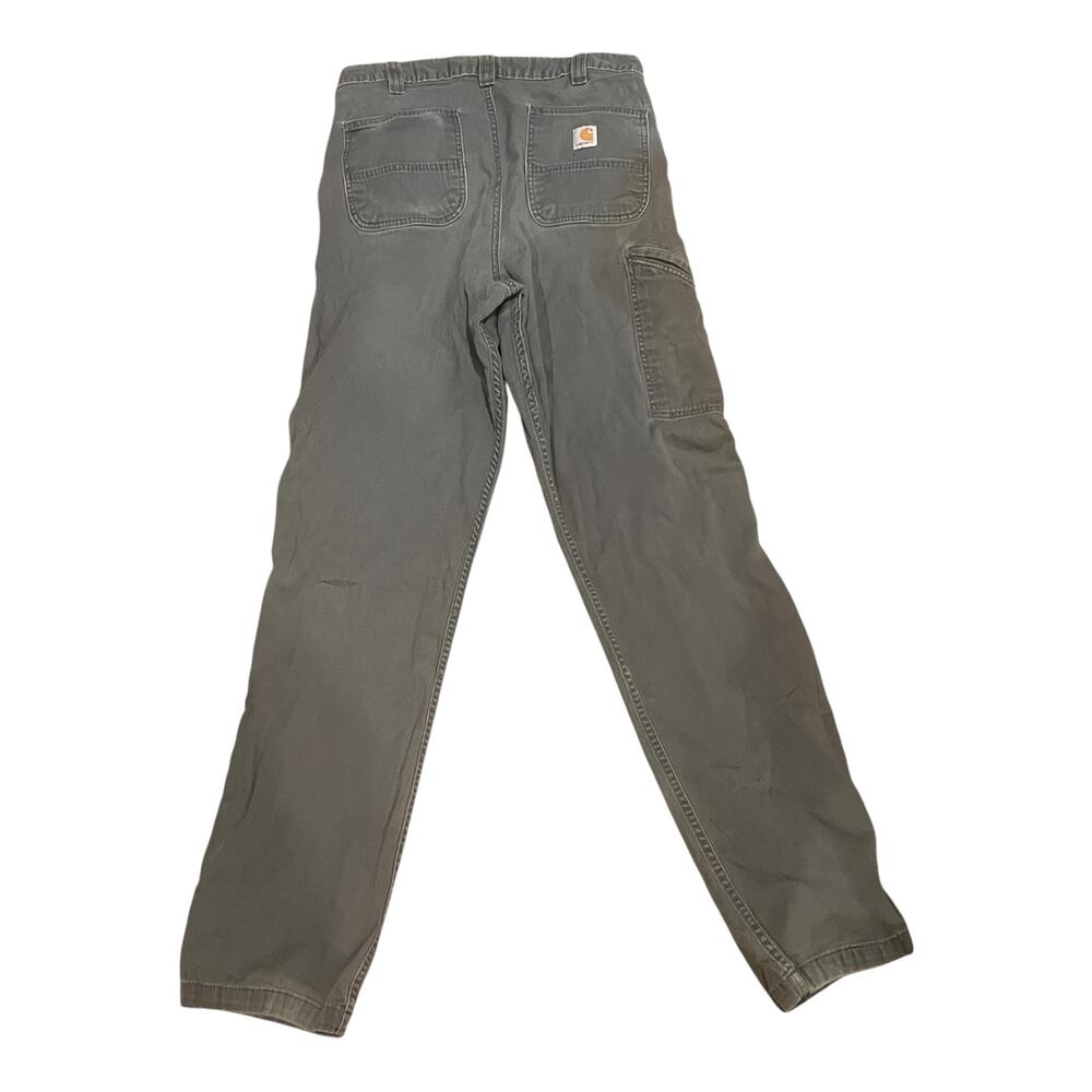 Carhartt Gray Relaxed Fit Jeans Mens 34 Workwear Utility Outdoor Camping Denim